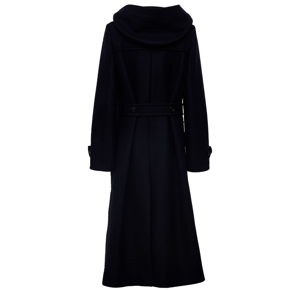 Dries Van Noten Ruffle W.W. Hooded Long Coat