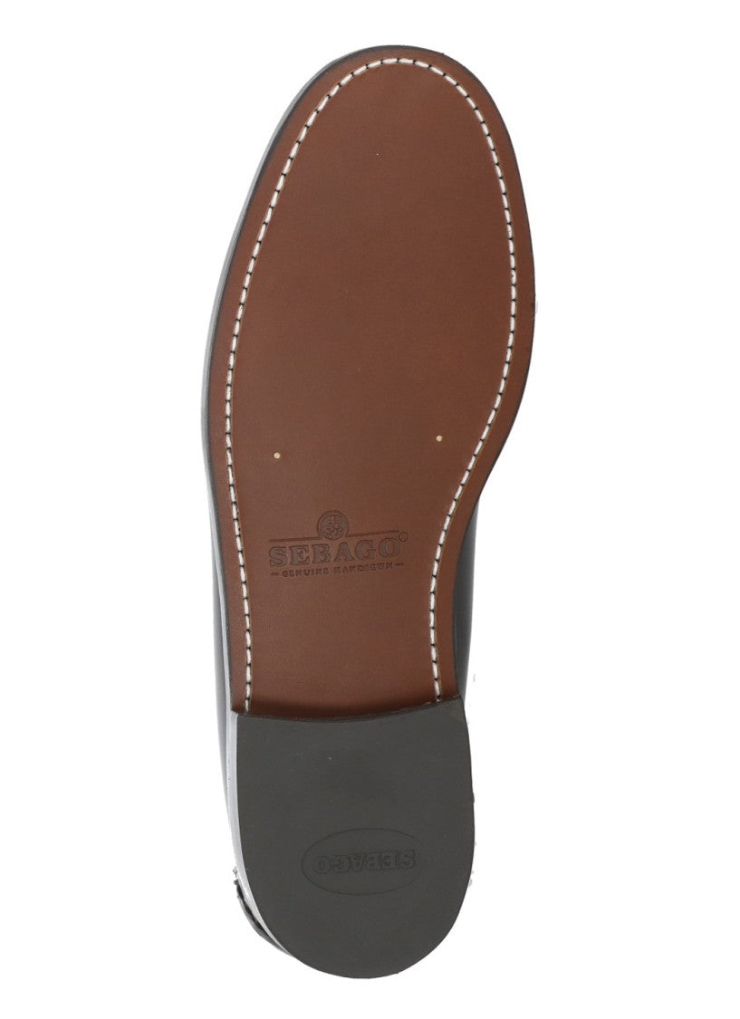 Sebago Dark Brown Patent Leather Penny Loafers