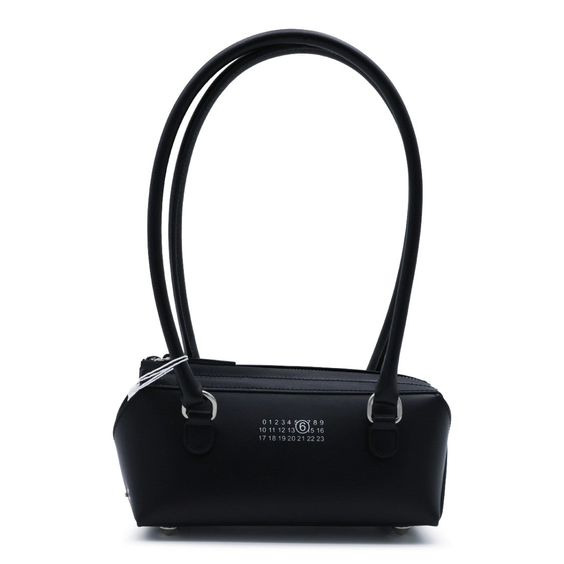 Mm6 By Maison Margiela Bauletto Shoulder Bag In Smooth Black Leather