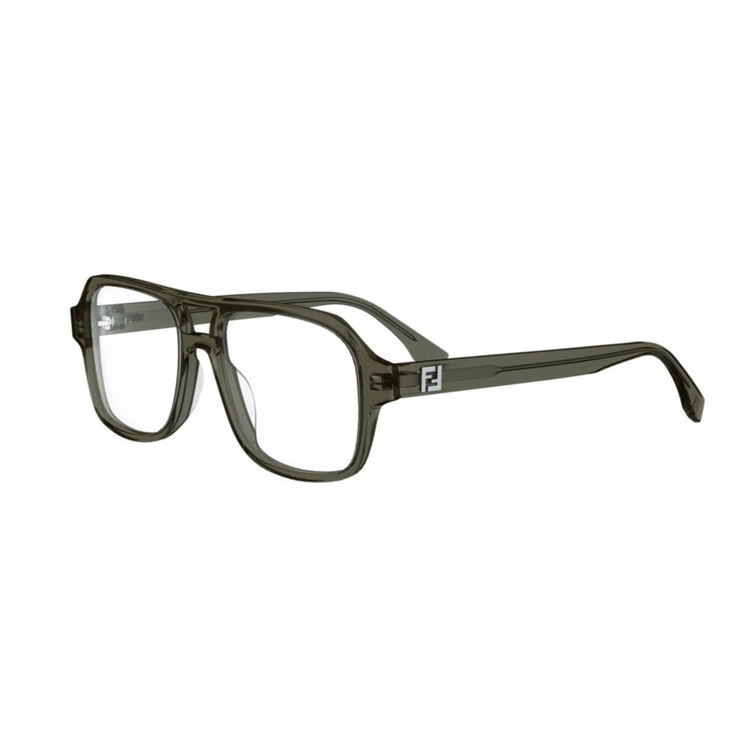 Fendi Fe50131i Translucent Plastic Square Frame Eyeglasses