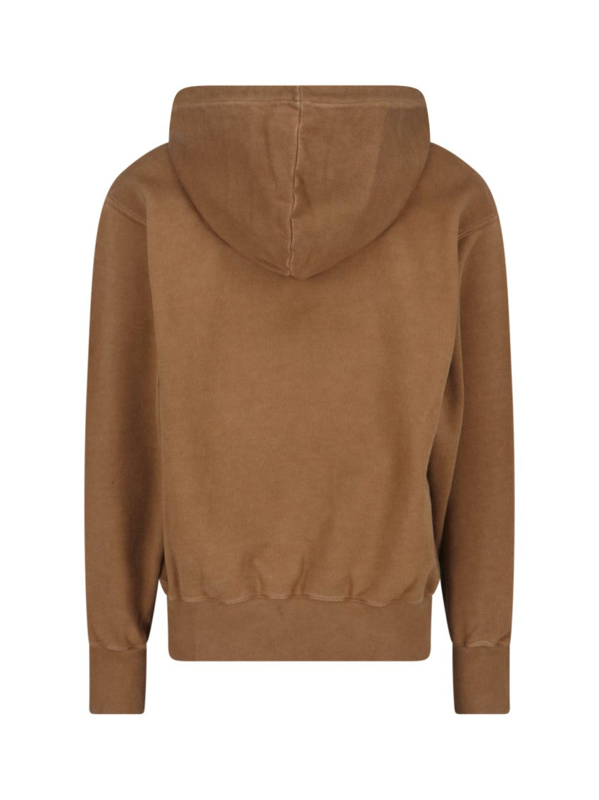 Dsquared2 Classic Knit Brown Hooded Sweatshirt With Relaxed Fit