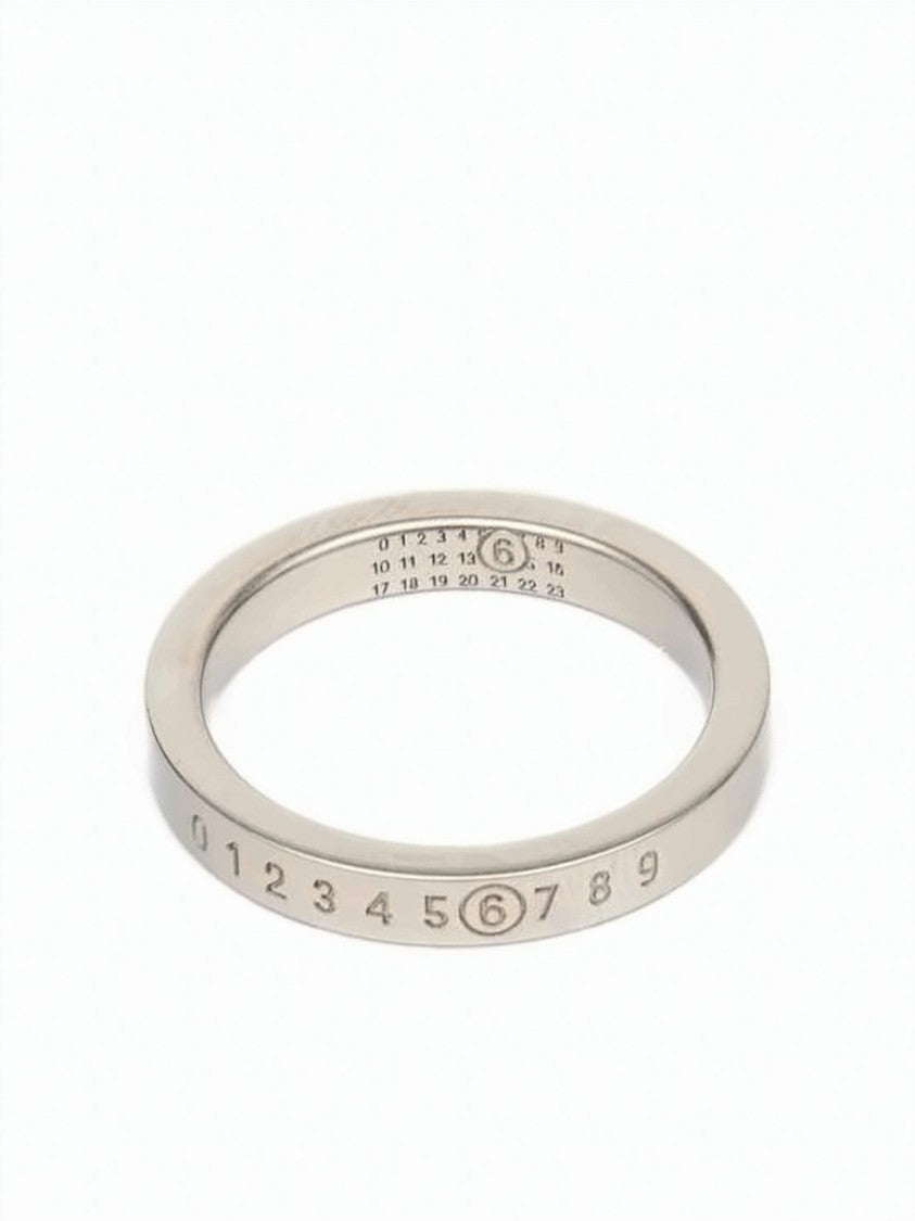 Mm6 By Maison Margiela Polished Brass  Signature Ring
