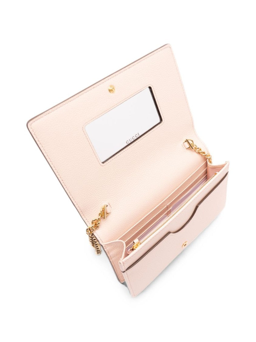 Gucci Pebbled Leather Gold-Tone Accent Shoulder Bag