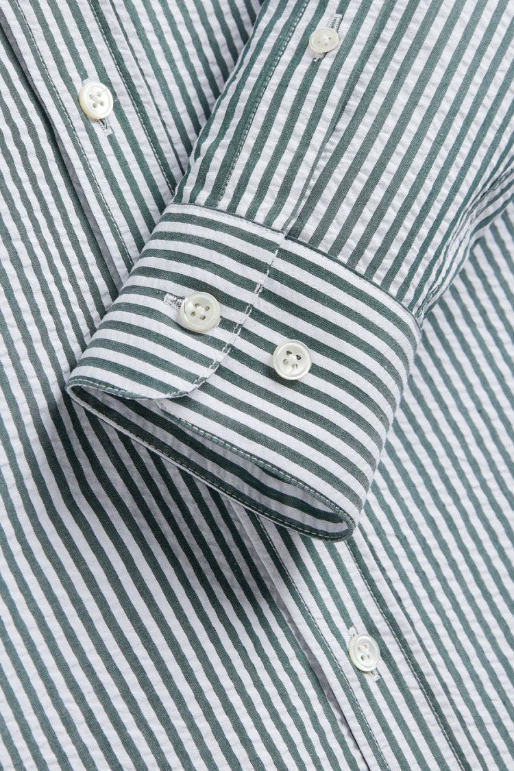 Portuguese Flannel Atlantico Seersucker Striped Casual Shirt