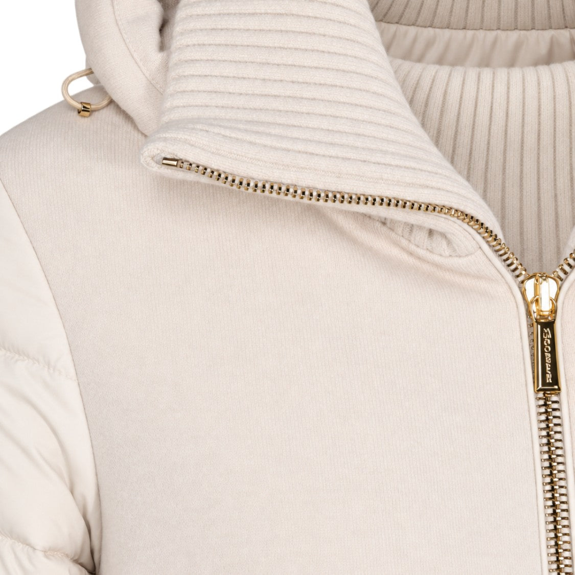Moorer Tailored Ribbed Collar Short Coat