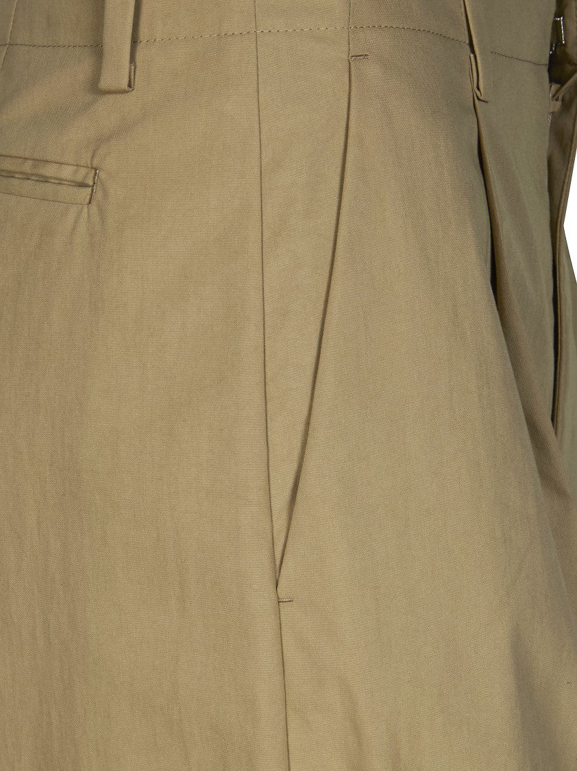 Mm6 By Maison Margiela High Waist Straight Leg Subtle Pleats Pants
