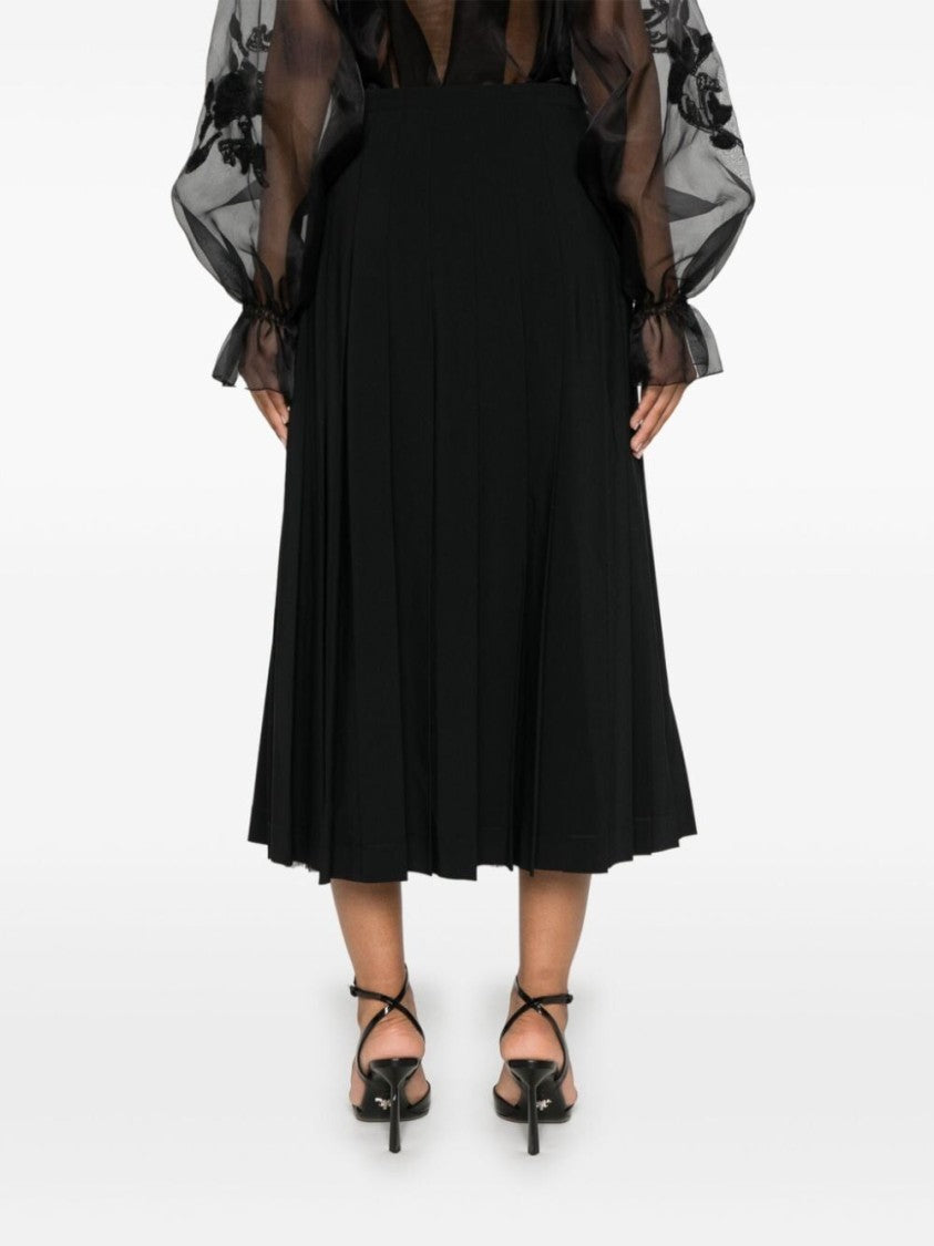 Ermanno Scervino Pleated Maxi Skirt With High Waist