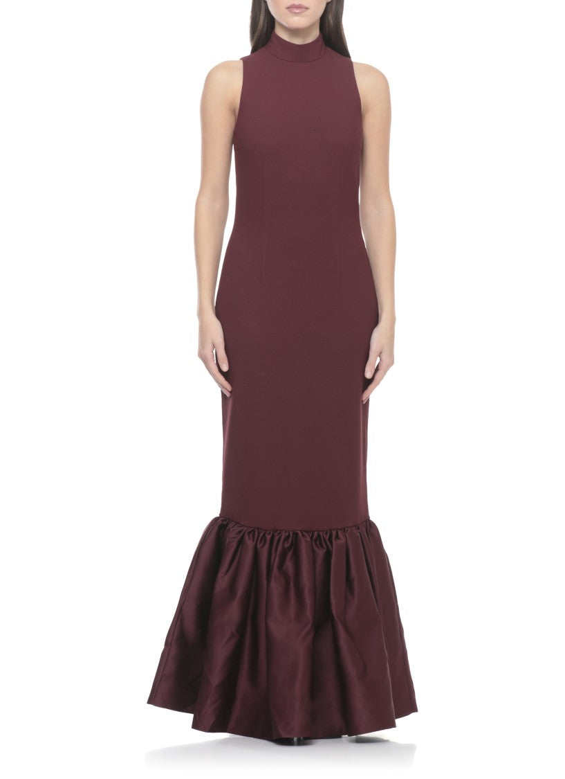 Rotate Fitted Maxi Dress With Contrasting Flared Hem