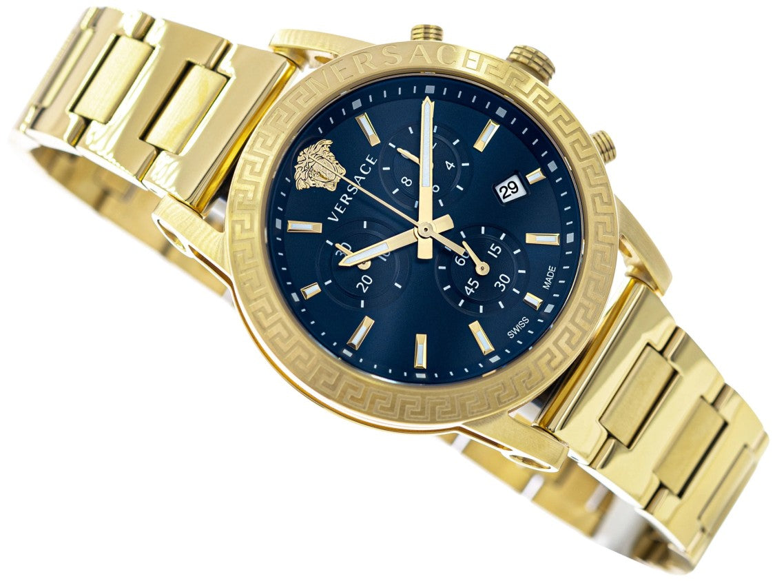 Versace Sport Tech Lady Chrono 40Mm Versace Watch With Blue Dial