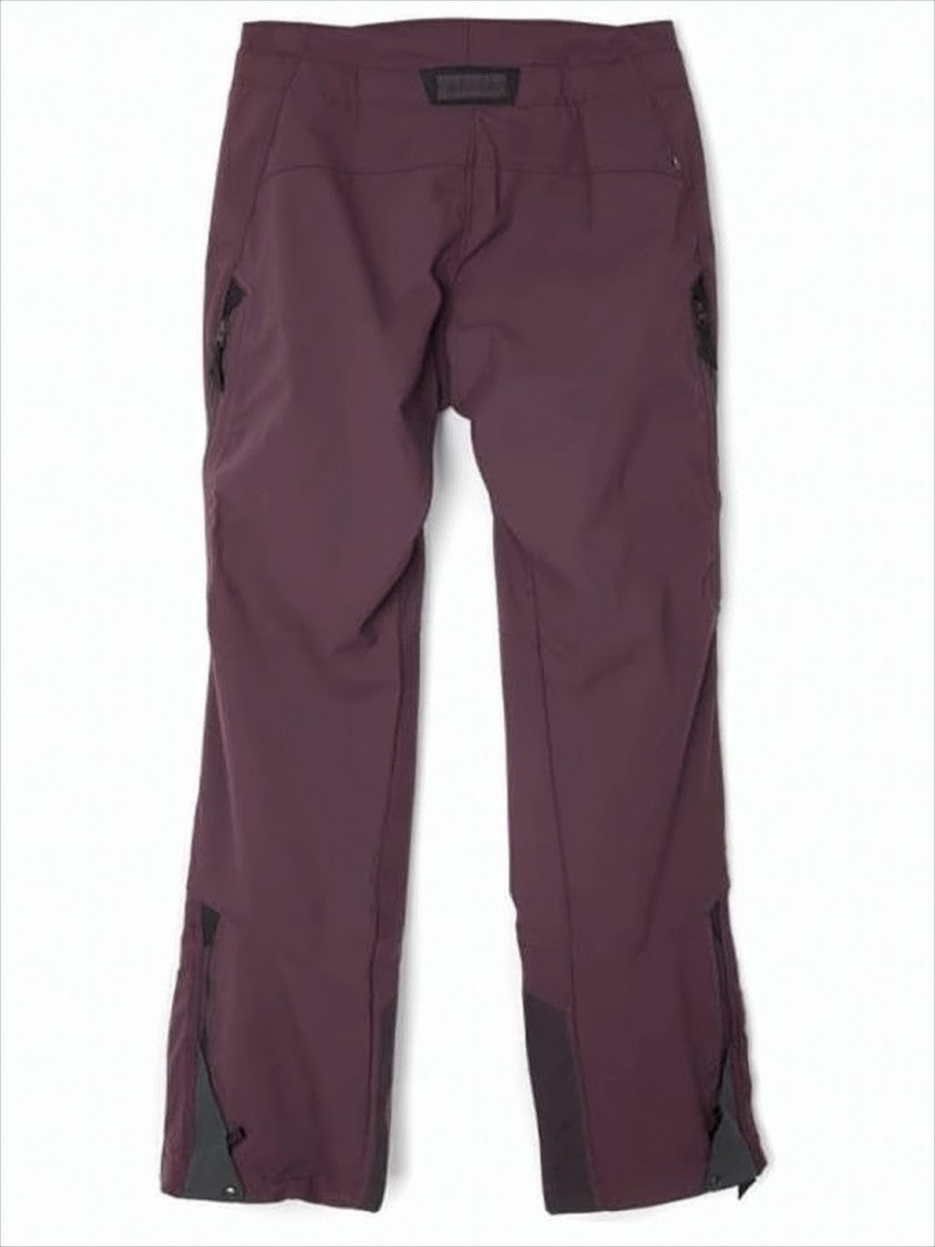 Klattermusen Burgundy Straight Pants With Reinforced Black Patches