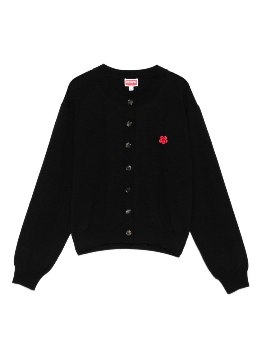 Kenzo Boke Flower' Embroidered Cardigan In Merino Wool