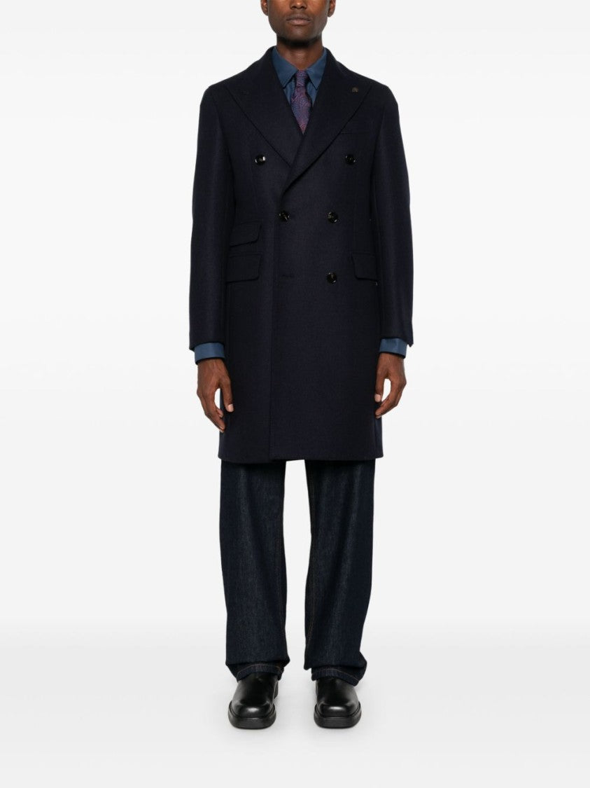 Gabriele Pasini Midnight Blue Virgin Wool Double-Breasted Coat