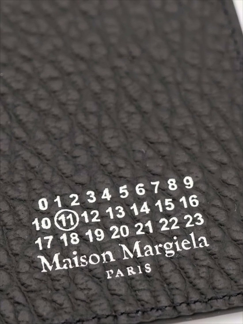 Maison Margiela Textured Calf Leather Cardholder With Numeric Logo