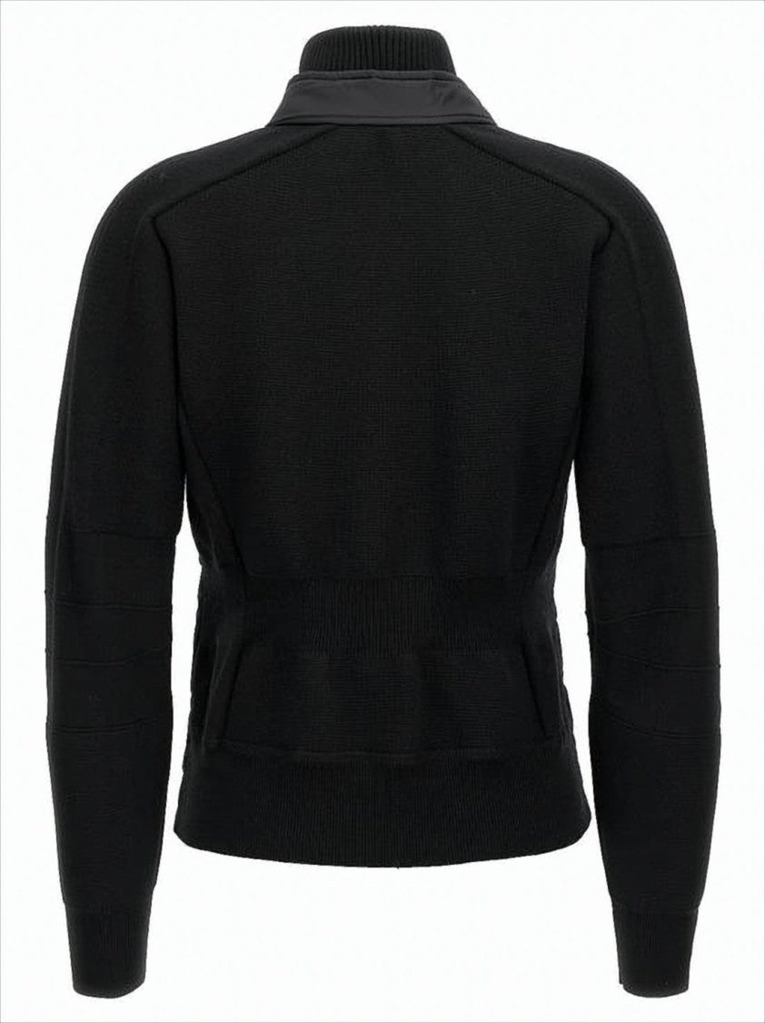 Moncler Short Padded Coat With Knitted Sleeves