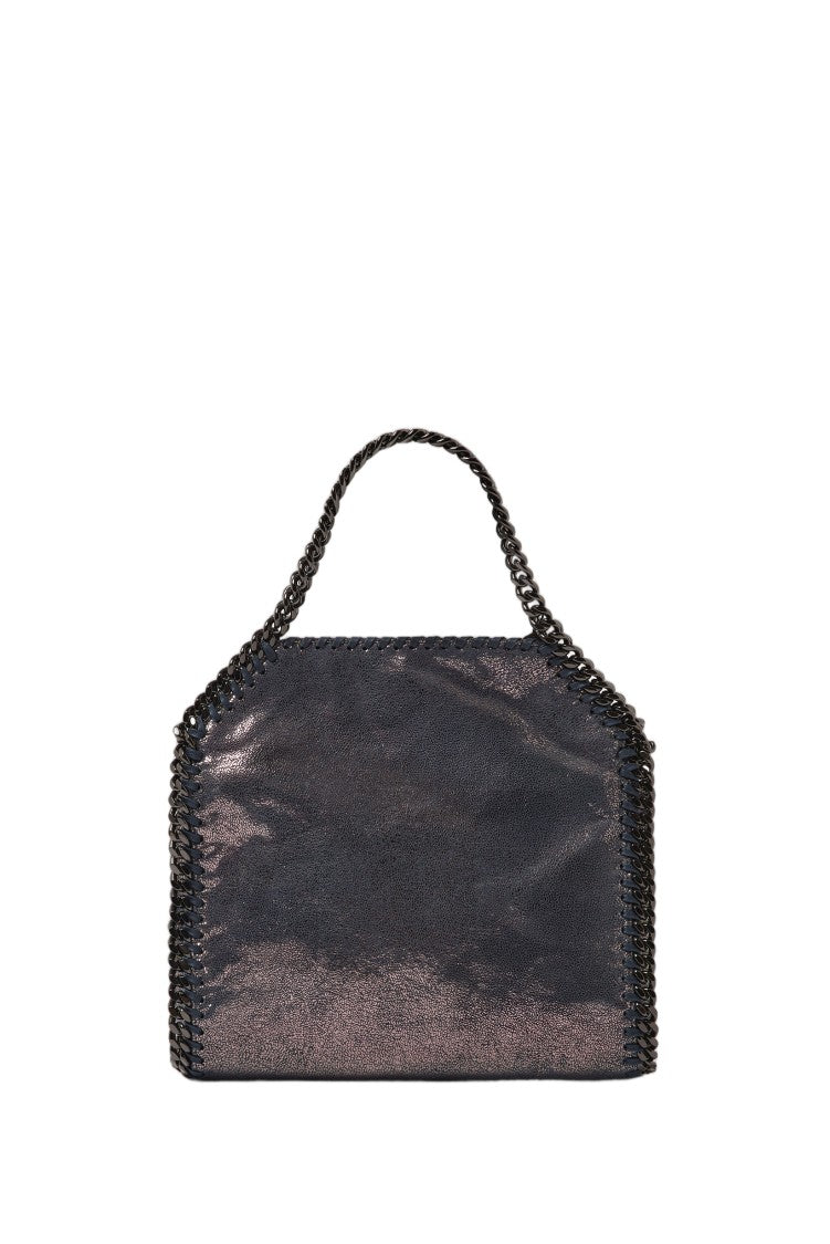 Stella Mccartney Blue Falabella Mini Eco Shiny Dotted Chamois Tote Bag