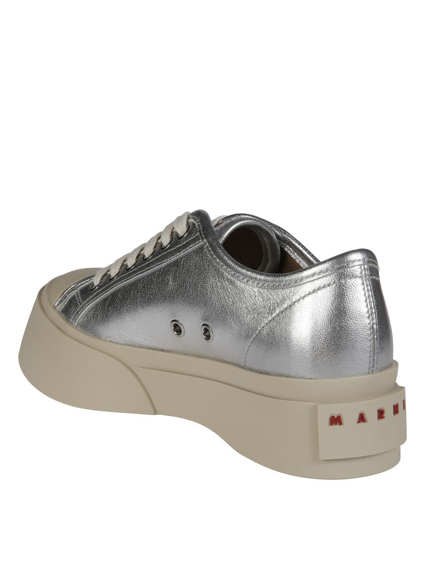 Marni Silver Metallic Mary Jane Sneakers