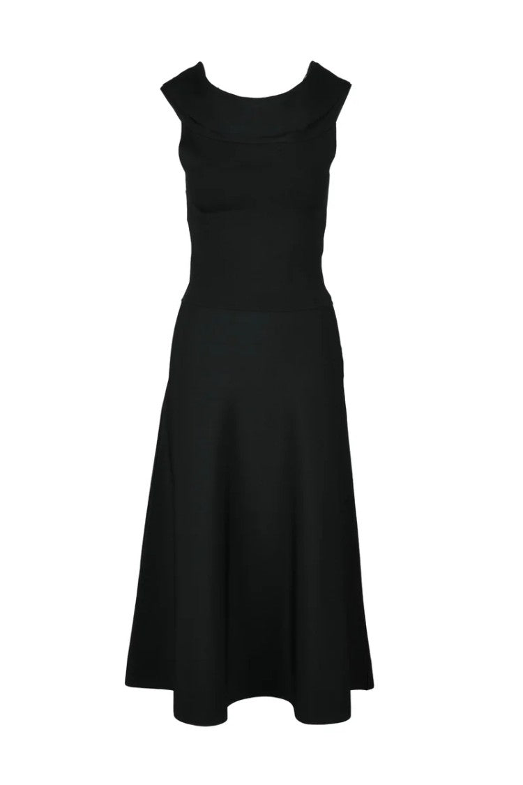 Fabiana Filippi Long Flared Dress - Black