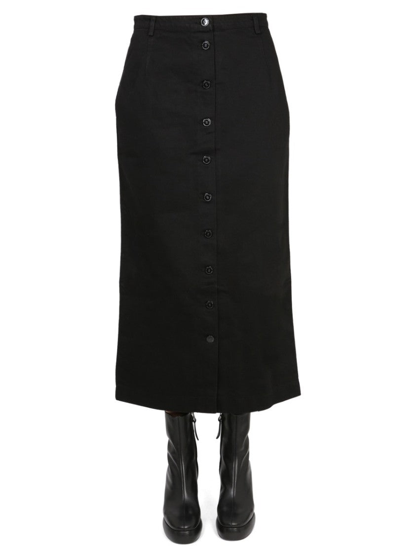 Raf Simons Black Midi Skirt
