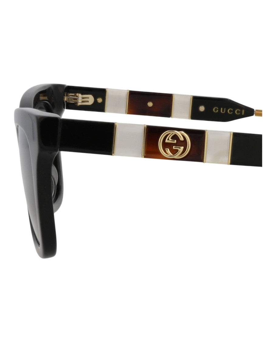 Gucci Cat Eye-Frame Acetate Sunglasses With Distinctive Temple Design
