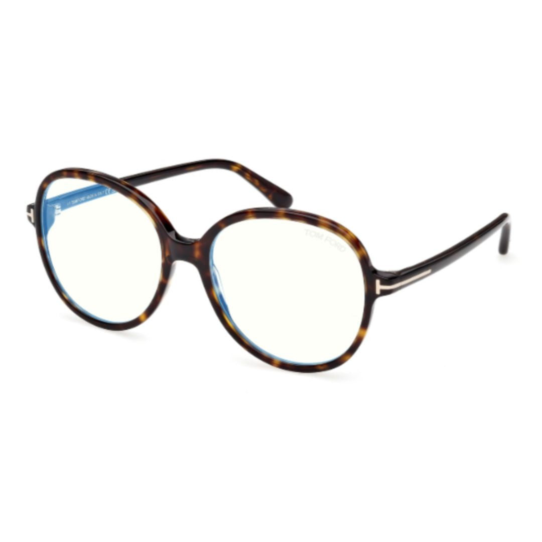 Tom Ford Ft6090-B Tortoiseshell Rounded Acetate Eyeglasses