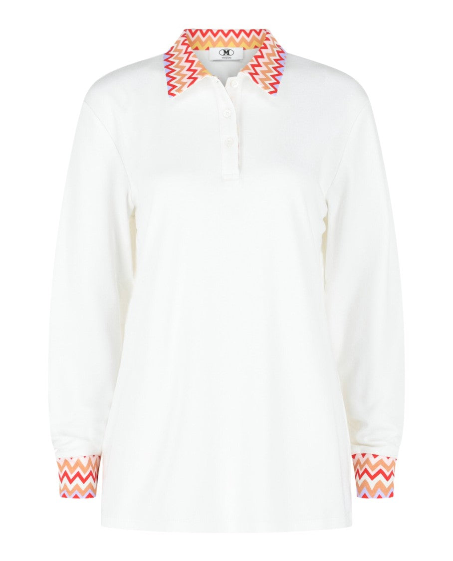M Missoni Polo Shirt With Zig Zag Details