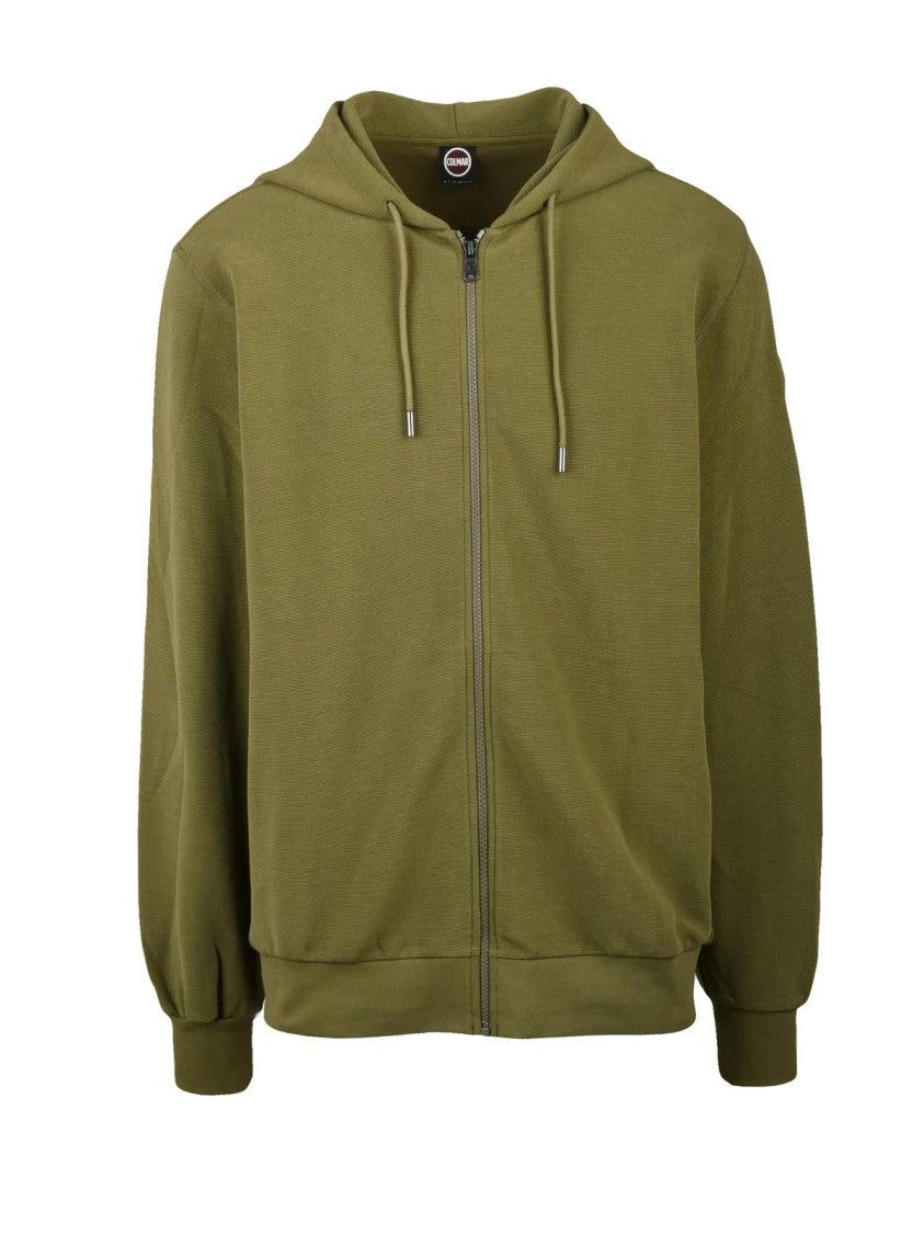 Colmar Originals Green Zip Cotton-Blend Hoodie