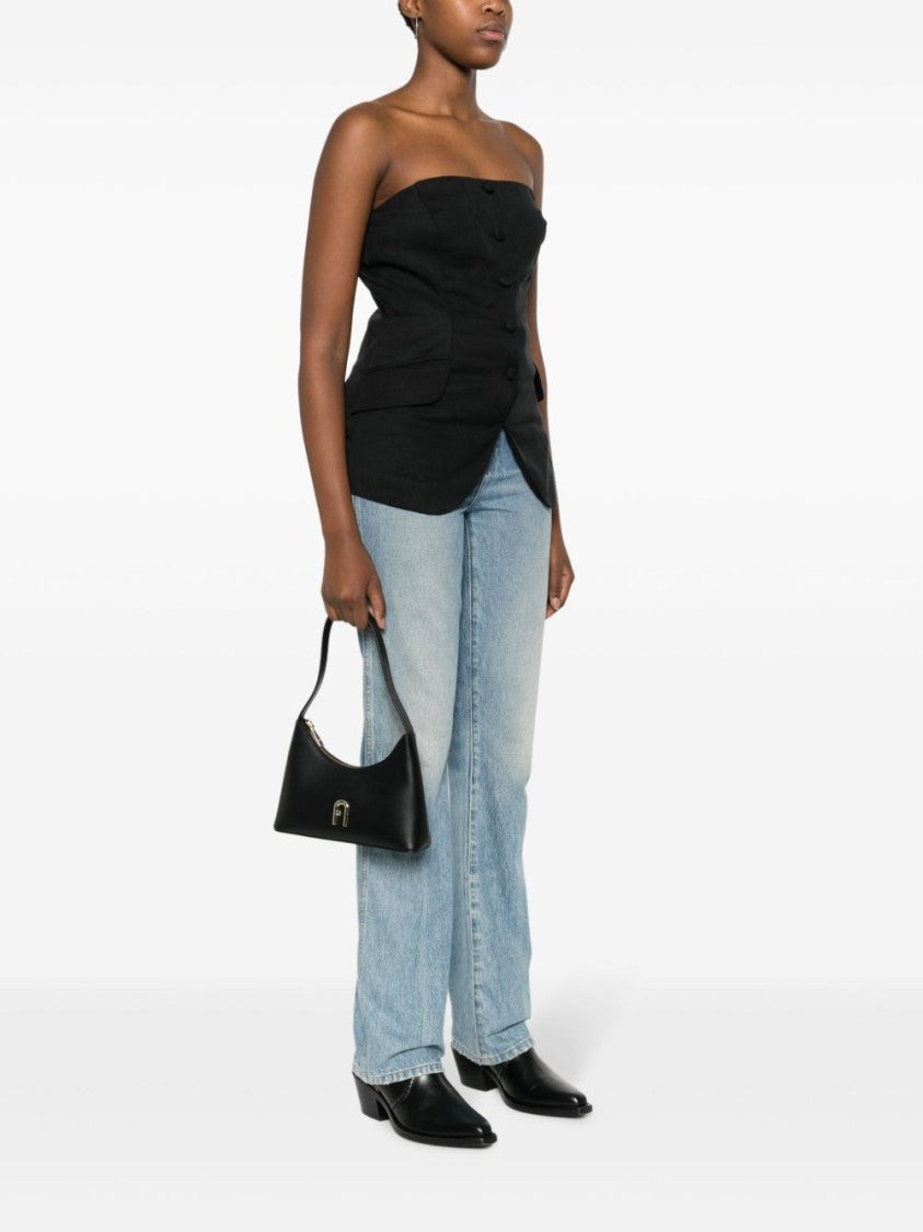 Furla Diamond Mini Leather Shoulder Bag