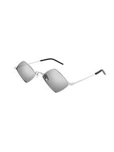 Saint Laurent Diamond-Shaped Lens Metal Frame Sunglasses