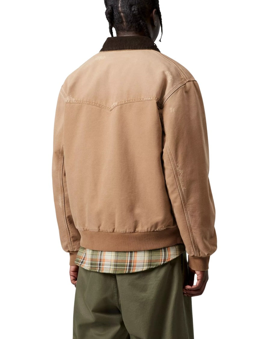 Carhartt Wip Black Michigan Blanket-Lined Organic Canvas Coat