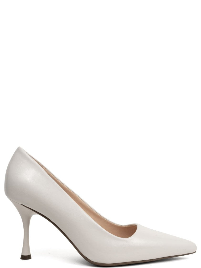 Sergio Moretti White Cow Leather High Heels