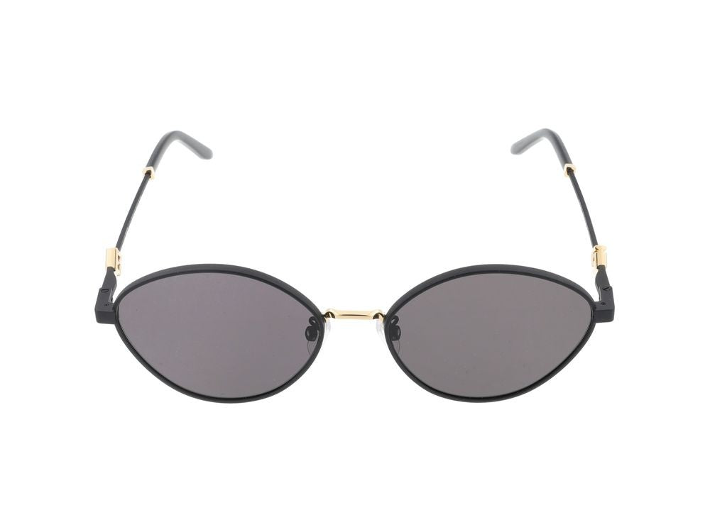 Maison Fendi Round Black Gold Accent Sunglasses