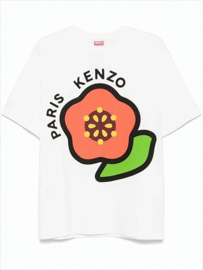 Kenzo Short-Sleeved Graphic Flower T-Shirt