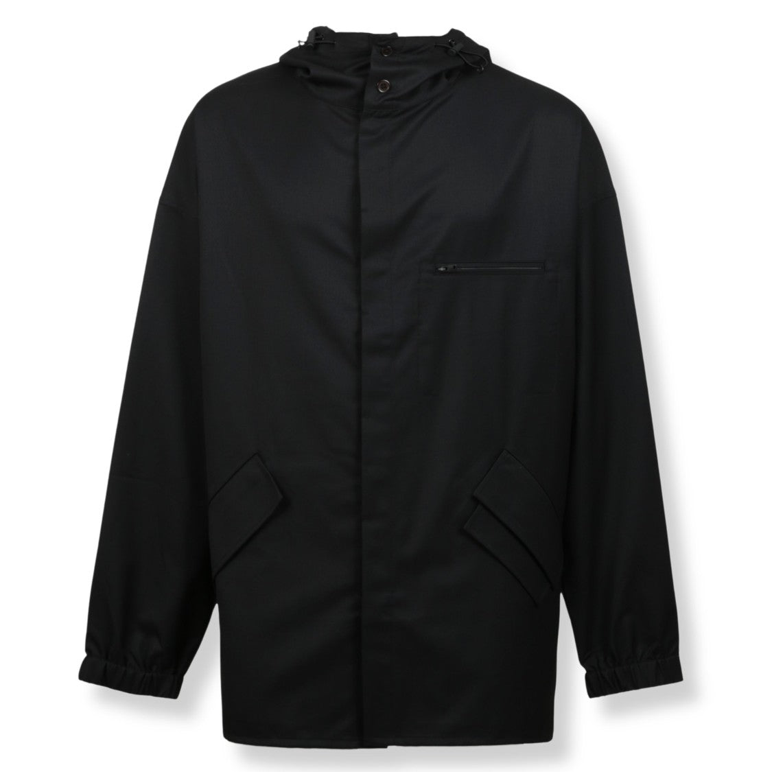 Y-3 Black Hooded Top With Tailored Fit