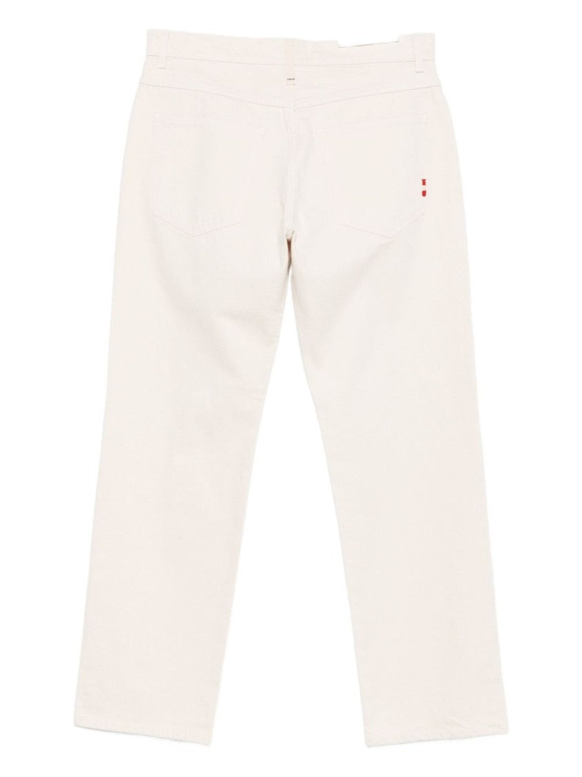 Amish Straight-Leg Beige Jeans And Five-Pocket Style