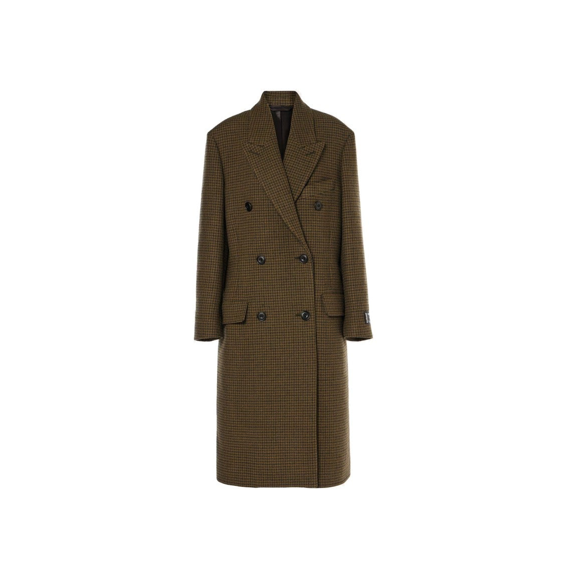 Acne Studios Checked Double-Breasted Wool Blend Coat