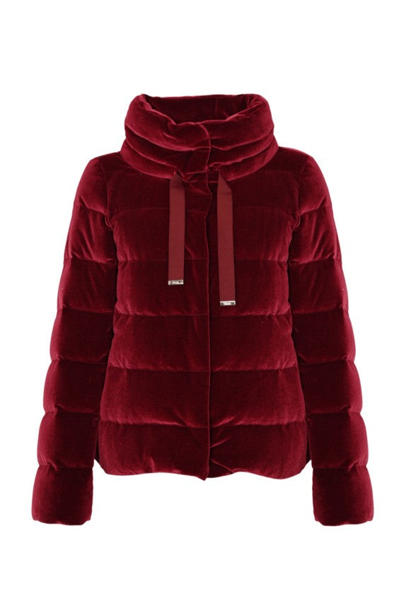 Herno Short Quilted Velvet Giacconi Jacket