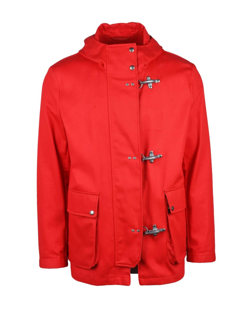 Fay Brown Cotton Canvas Toggle Jacket