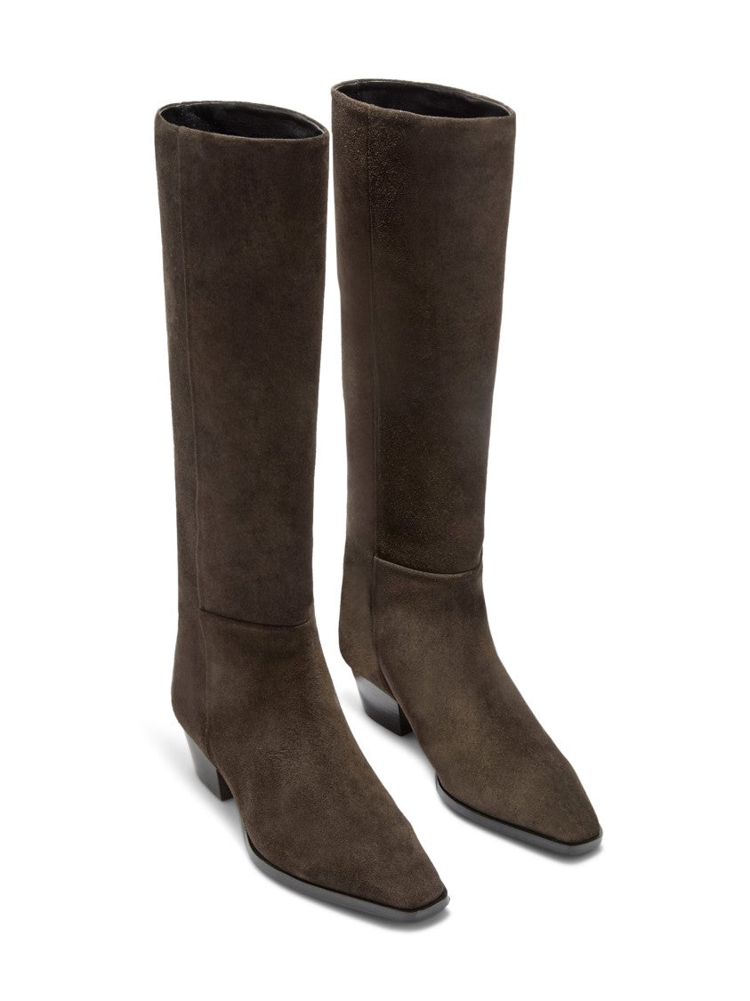 Aeydē Mid-Calf Cow Suede Leather Boots