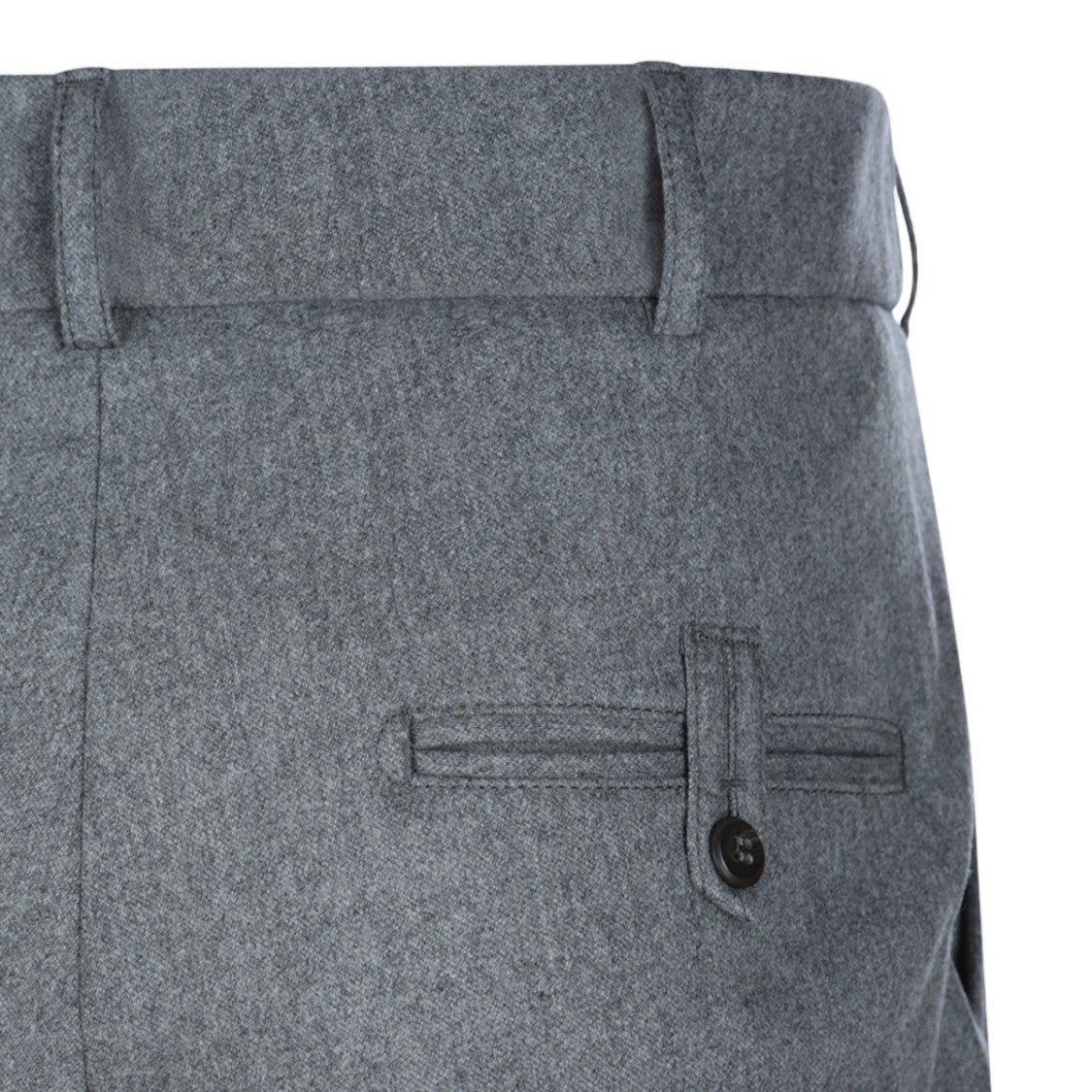 Eleventy Tailored Straight Leg Trousers With Button Closure