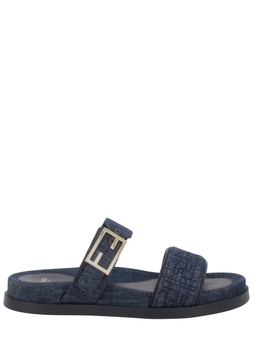 Fendi Fendi Feel Flat Fabric Sandals