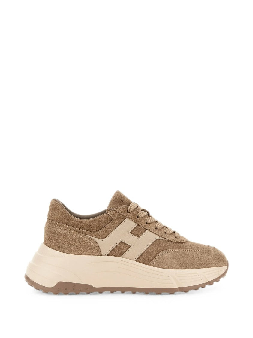 Hogan Suede Sneakers With Contrasting 'H' Logo And Chunky Sole