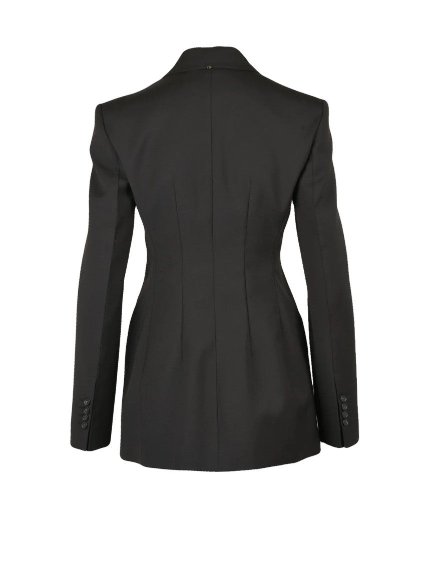 Sportmax Black Virgin Wool Double-Breasted Jacket