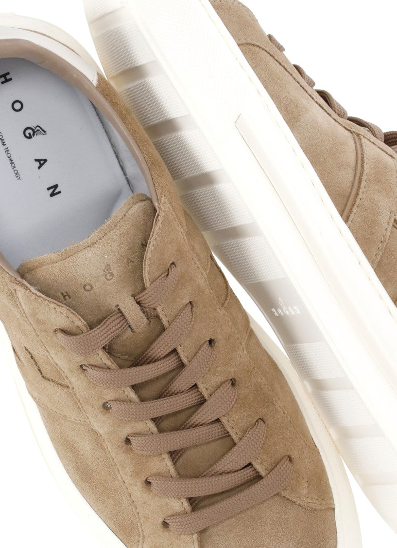 Hogan Brown H691 Suede Sneakers