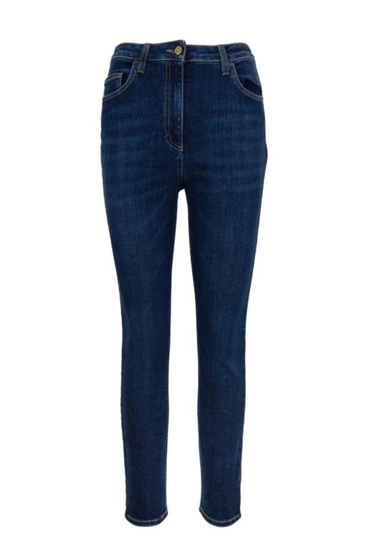 Elisabetta Franchi Blue Cotton-Elastane Denim Jeans