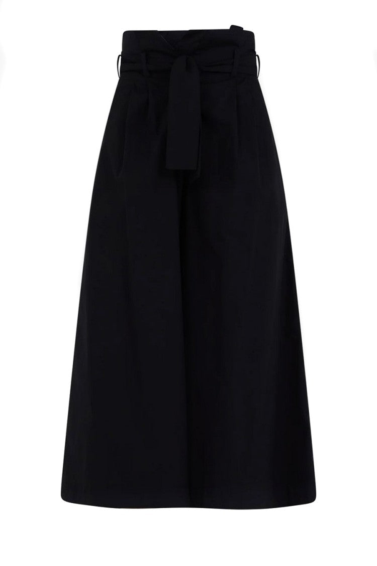 Simona Corsellini White Wide-Leg High-Waist Cotton Trousers