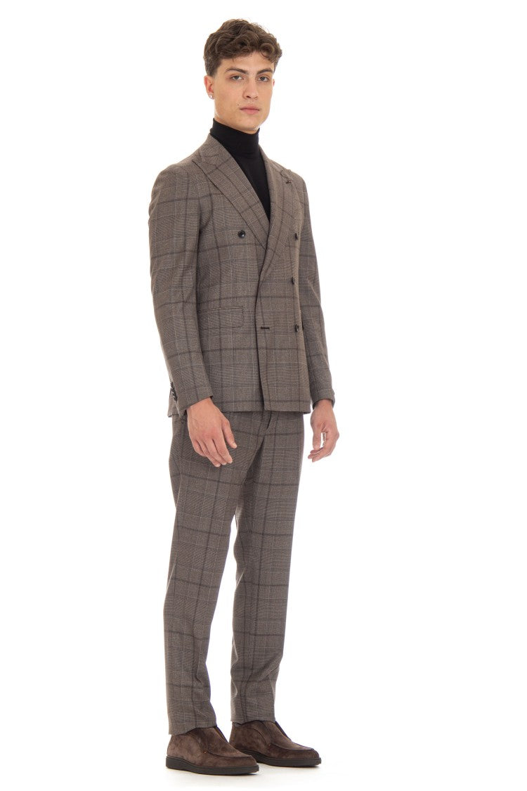 Tagliatore Super 130’S Virgin Wool Check Suit