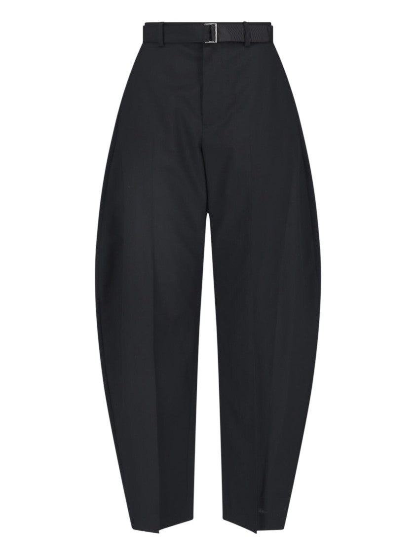 Sacai High-Waisted Tailored Pants With Structured Silhouette