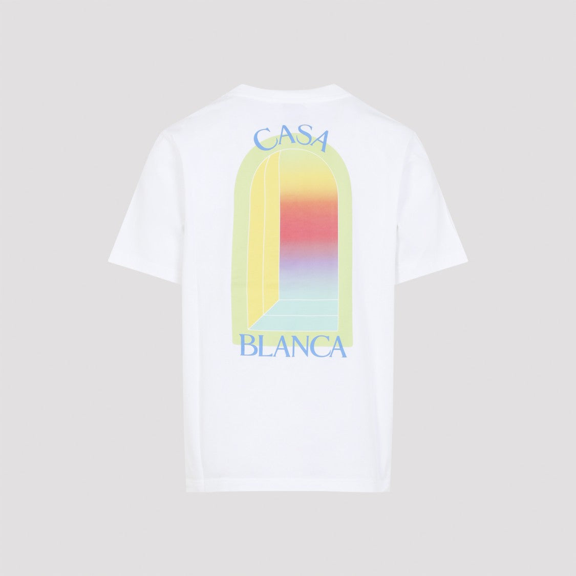 Casablanca Short-Sleeve Cotton T-Shirt With Gradient Arch Design