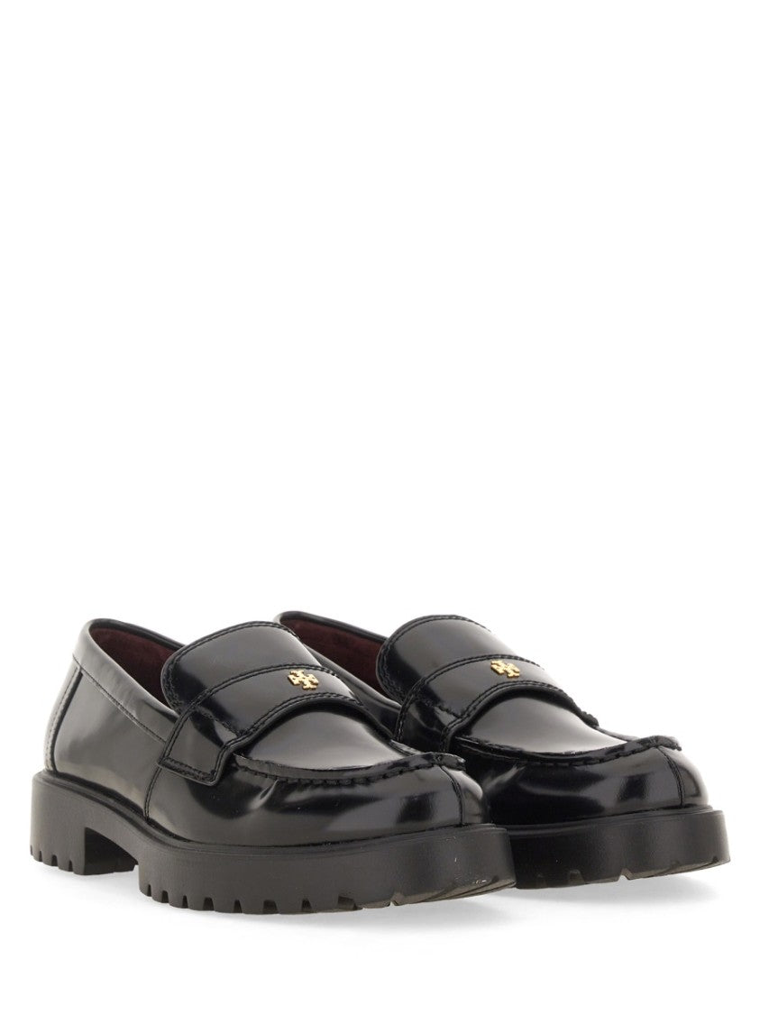 Tory Burch Polished Leather Moccasin Flats