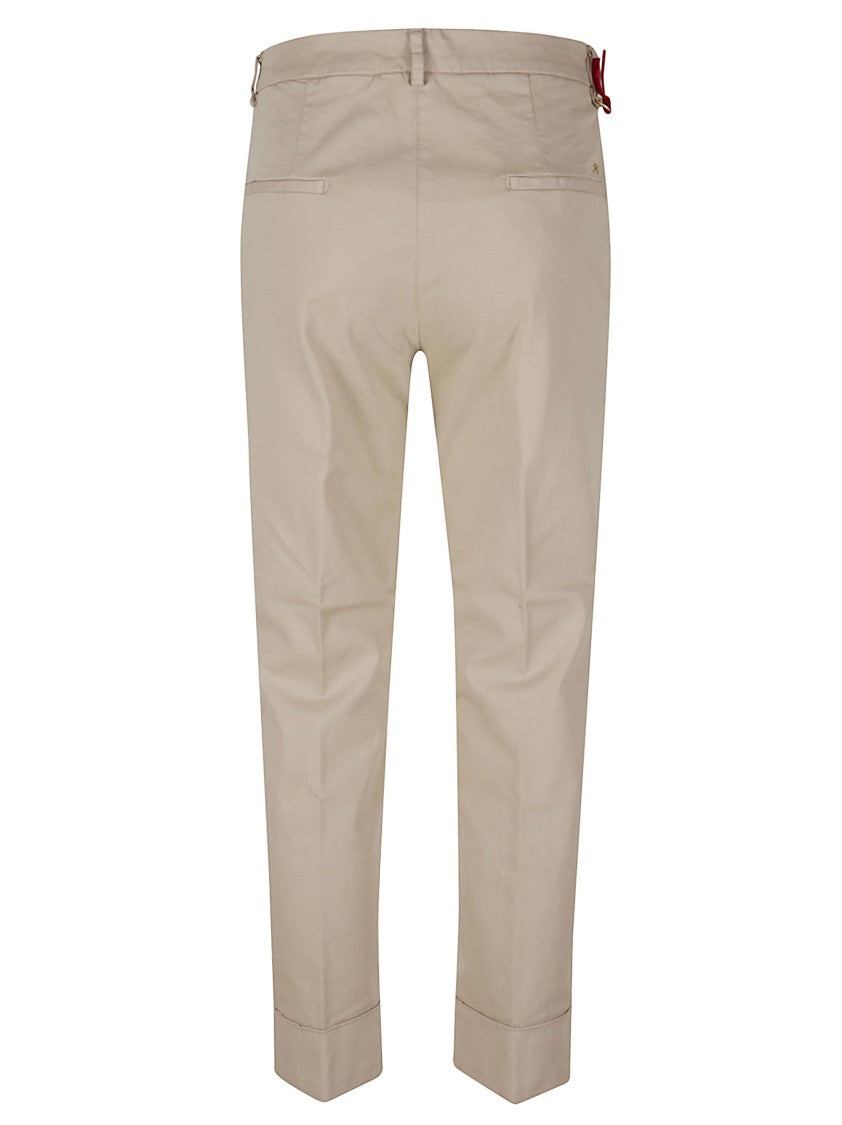 Mason's Tailored Beige Trousers With Mid-Rise Waist